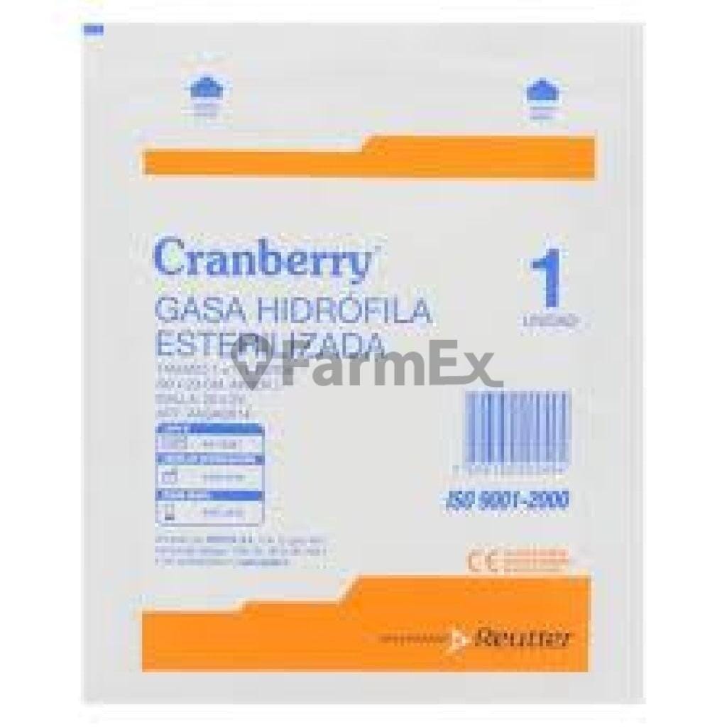 Gasa HIdródfila Esteril 1X1/4 Yarda (Cranberry) Farmex-VidaTres-Persistente